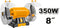 Ingco Bench Grinder BG83502 - 350W, 200mm Wheel Size, Adjustable Work Rest