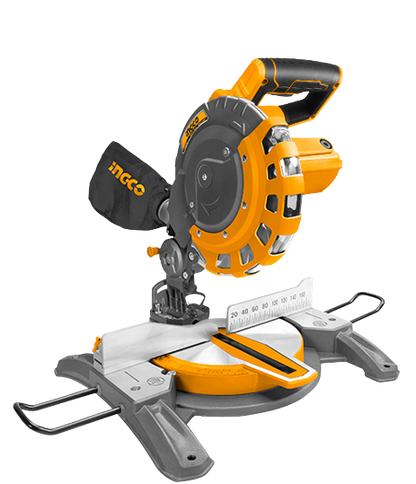 Ingco BMS14007 Mitre Saw - 1400W, 220-240V, 5000rpm, 210mmx25.4mm Blade, 60mmx120mm Max Cutting Capacity, Mitre and Bevel Cuts