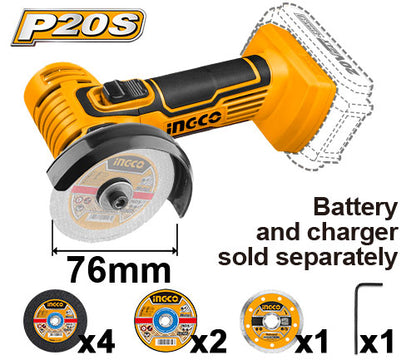 Ingco CAGLI7601 20V Lithium-Ion Mini Cut-Off Tool