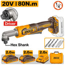 Ingco Cordless angle impact driver 20V - CAIRLI208