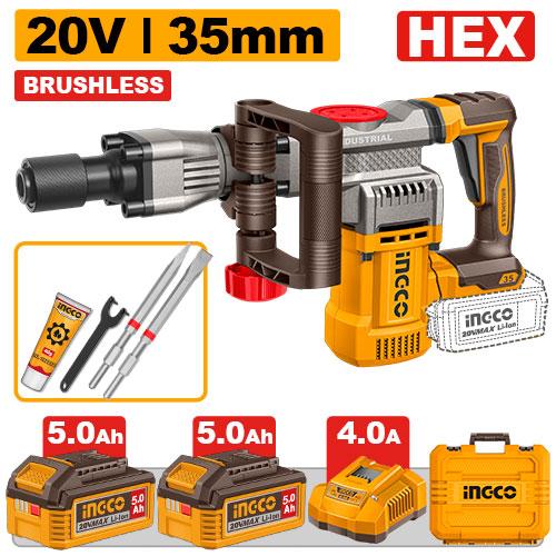 Ingco Cordless demolition breaker 20V - CDBLI203582
