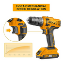 Ingco 20V Lithium-Ion Cordless Drill CDLI20051 - Unleash Your Efficiency