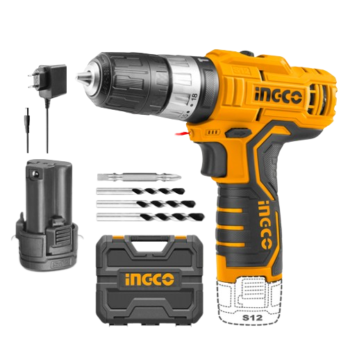 Ingco CIDLI12201 12V Lithium-ion Impact Drill with 2x 1.5Ah Batteries