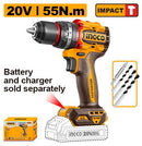 Ingco Compact Brushless Cordless Impact Drill 20V - CIDLI205581