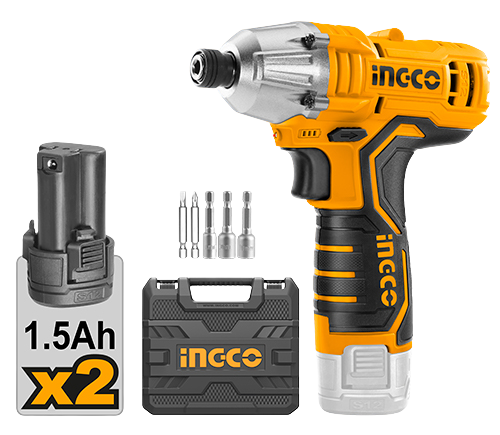 INGCO CIRLI1201 12V Lithium-ion Impact Driver - High Torque, Precision Control