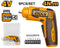 INGCO CSDLI0458 4V Cordless Screwdriver with LED Light & USB Type-C Charging | Includes 8 Bits & Connector – Compact & Handy