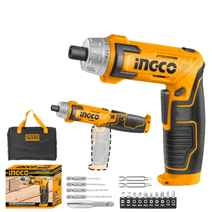 Ingco CSDLI0802 8V Lithium-Ion Cordless Screwdriver with 6Nm Max Torque