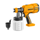 Ingco CSGLI2003 20V Lithium-Ion Spray Gun - 0.1-0.2Bar Spraying Pressure, 800ml/min Max Flow