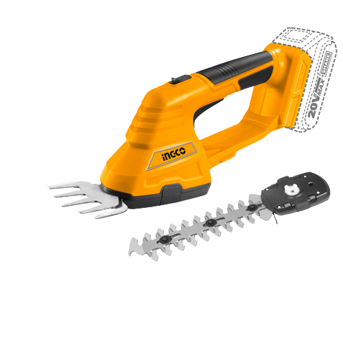 INGCO CSTLI2001 20V Lithium-ion Garden Shear - 1200rpm Speed, Dual Blade Design