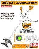 Ingco Cordless string trimmer and brush cutter 40V - CSTLI20018