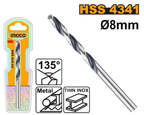 Ingco 4341 HSS Drill Bit DBT1200804