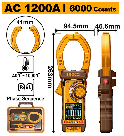 Ingco Digital AC Clamp Meter DCM610001