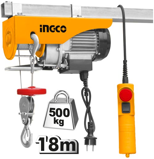 Ingco Electric Hoist EH5001 - 900W, 250Kgs/500Kgs Lifting Capacity