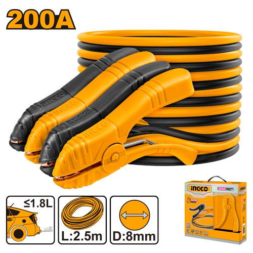 Ingco Booster Cable HBTCP2001 - Clamp Size 15.6x9.1cm, Cable Length 2.5m