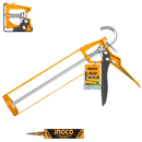Ingco HCG1409 9" Caulking Gun with Aluminum Handle and Double Push Plate