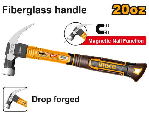 Ingco Claw Hammer HCH81020 - Weight 20oz/560g