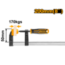 Ingco HFC020502 F Clamp with Plastic Handle - 50x200mm, Max Clamp Force: 170KGS