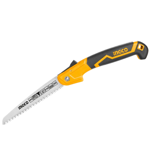 Ingco HFSW1808 Folding Saw - 7" Blade with Triple Teeth, Hand Protection, and Long Life