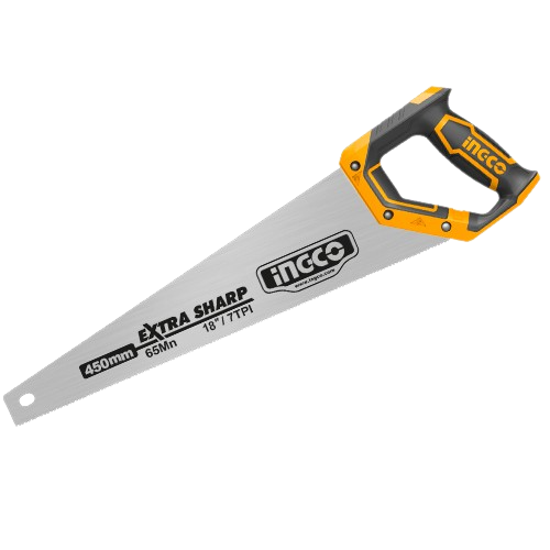 Ingco HHAS15450 18" (450mm) Hand Saw with Extra Sharp Teeth and Teeth Protector