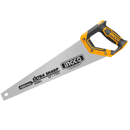 Ingco HHAS15450 18" (450mm) Hand Saw with Extra Sharp Teeth and Teeth Protector