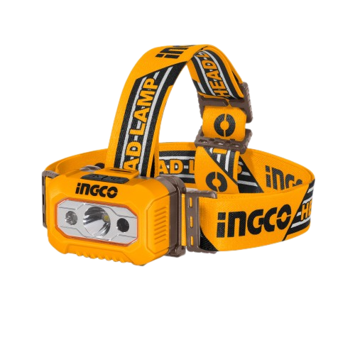 Ingco HHL013AAA8 Headlamp - 200 Lumens, IPX4 Waterproof, 91m Beam Distance