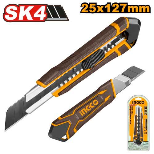 Ingco Snap-off Blade Knife HKNS112505 - Blade Size 25x127mm, Length 200mm
