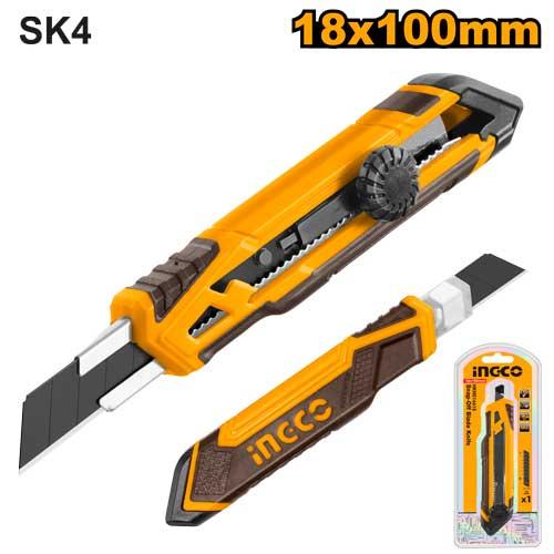 Ingco Snap-off Blade Knife HKNS16618 - Blade Size 18mmx100mm, Length 173mm