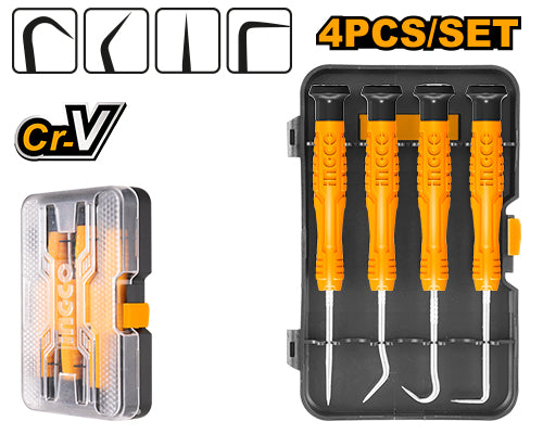 INGCO HKPHS0401 4-Piece Pick and Hook Set - Precision and Versatility in Your Hands