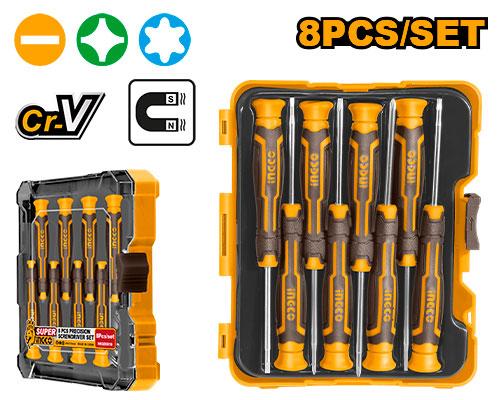 Ingco 8 Pcs Precision Screwdriver Set HKSD0818