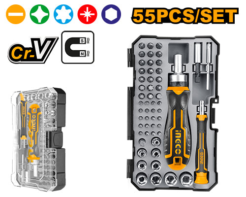 INGCO HKSDB0558 55-Piece Screwdriver Bits Set - A Comprehensive Solution for All Your Screwdriving Needs
