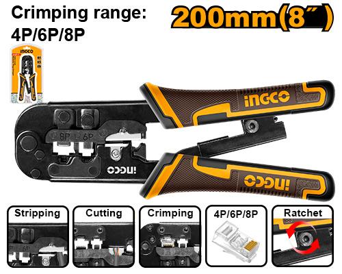 Ingco Modular Plug Crimper HMPCN2468R