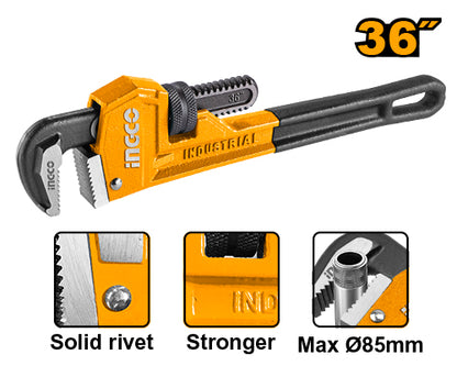Ingco HPW0836 36" Pipe Wrench with Ductile Cast Iron Body