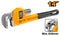 Ingco HPW18142 14" Pipe Wrench with Solid Rivet and High-Quality Carbon Steel Construction