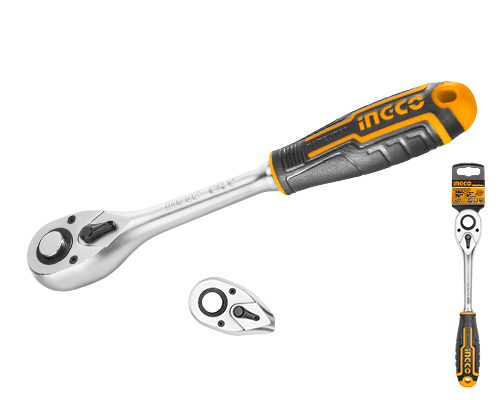 Ingco HRTH0814 Ratchet Wrench, 1/4" Drive, 45T, 155mm Length