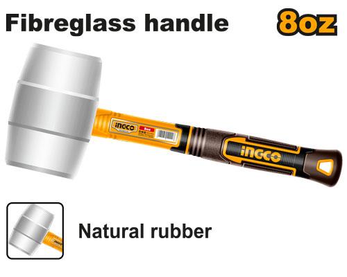 Ingco Rubber Hammer HRUH8908 - Weight 8oz/220g