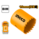 Ingco HSB10161: 16mm HSS Bi-Metal Hole Saw - High-Speed Cutting with Variable Teeth Design