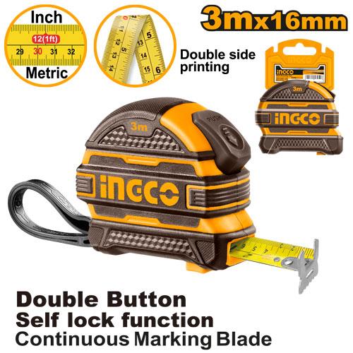 Ingco Steel Measuring Tape HSMT08316 - Length & Width 3mx16mm