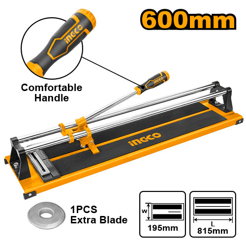 INGCO HTC04600 Tile Cutter - Max Cutting Length 600mm, Multi-Function Cutting