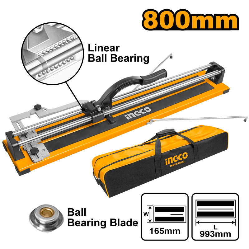 Ingco HTC04800AG Tile Cutter - 800mm Max Cutting Length, 14mm Max Cutting Thickness