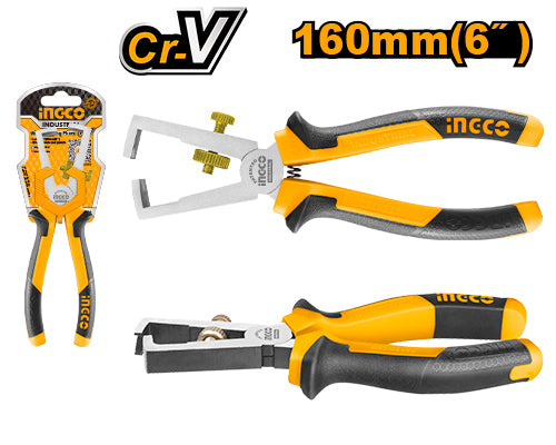 Ingco HWSP28160 6" Wire Stripping Pliers with Cr-V Construction