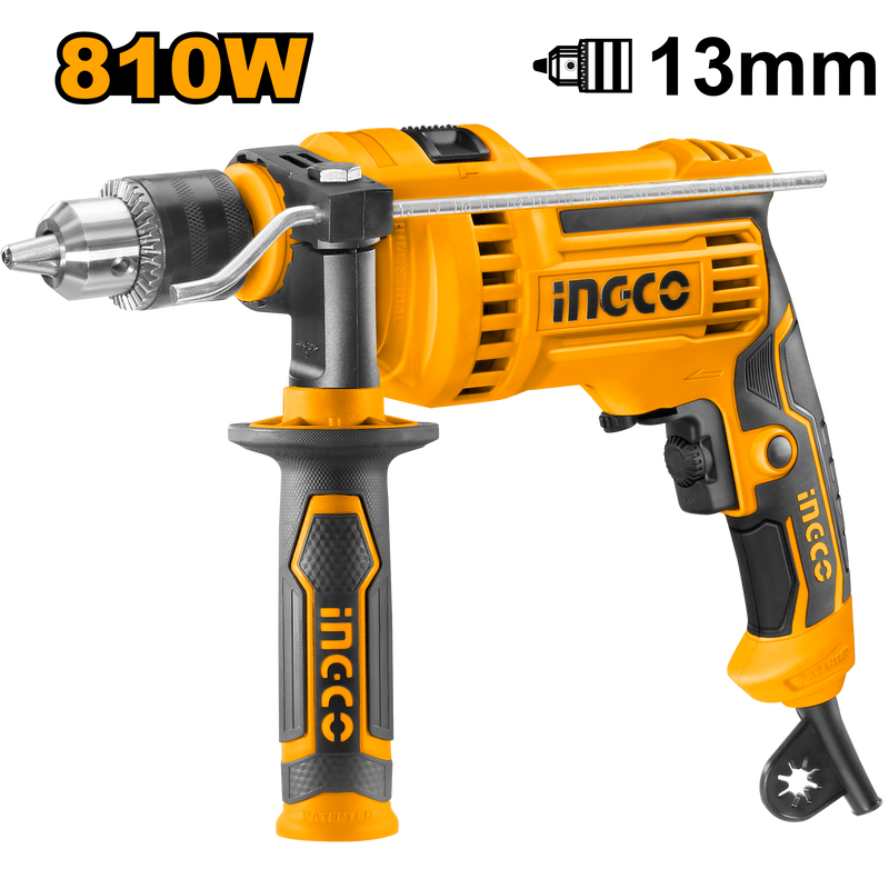 Ingco ID8108 Impact Drill - 810W, 13mm, Variable Speed, Hammer Function
