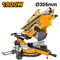 Ingco MT2S18002 Mitre Saw and Table Saw - 1800W, 3600rpm, 305mmx30mm Blade, 310mmx480mm Table, Versatile Cutting Capabilities