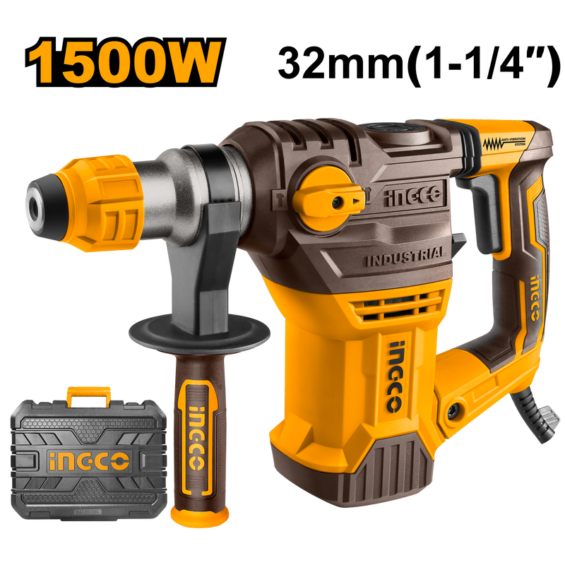 Ingco RH150028 Rotary Hammer 1500W, Impact Energy, High