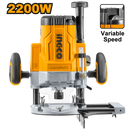 Ingco RT22008 Electric Router - 2200W, Variable Speed, Multi-Collet Sizes