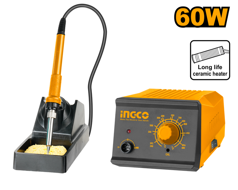 Ingco SI016911 Soldering Station - 60W, Adjustable Temperature