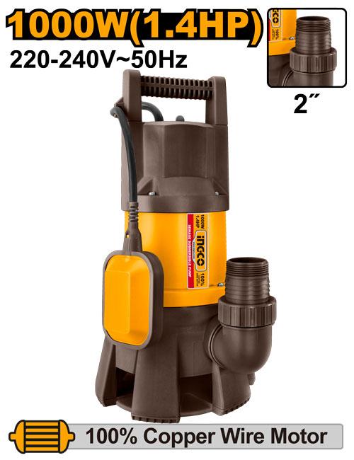 Ingco Sewage Submersible Pump SPD10001 - 220V-240~50Hz, 1000W
