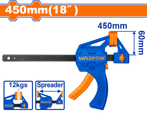 Wadfow 18-Inch Quick Bar Clamp WCP4318 - Rapid and Reliable Clamping
