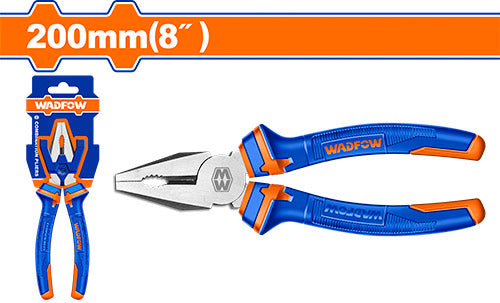 Wadfow 8-Inch Combination Pliers WPL1C08 - Two-Color Handle for Precision and Versatility