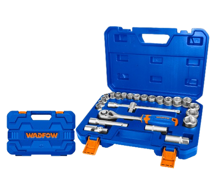 Wadfow 25 Pcs 1/2" Socket Set WST2D25 - Complete Versatility in Your Hands