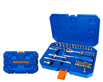 Wadfow 45 Pcs 1/4" Socket Set WST4D45 - Comprehensive and Multi-Functional